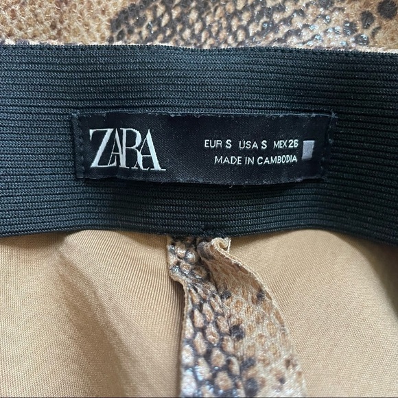 ZARA SNAKESKIN BLOGGER FAVORITE PANTS - Picture 9 of 9